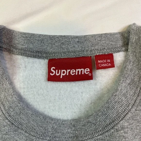 Supreme Box Logo Crewneck Heather Grey FW22 Size MEDIUM 